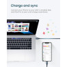 RAMPOW Câble USB C vers Lightning 2M MFi Certifié, Câble Lightning USB C Power Delivery Nylon Tressé pour iPhone 14/13/12/11/11 