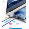 Aioneus Cable USB C [2M+1M/Lot de 2] Câble USB C Charge Rapide 3A Fil Chargeur Type C Tressé Cable USB vers USB C pour Samsung G