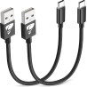 Cable USB C Courte [0.5M/Lot de 2] Câble USB C Charge Rapide 3A Fil Chargeur Type C Tressé Cable USB vers USB C pour Samsung Gal