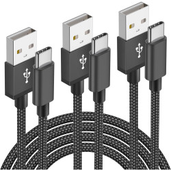 Câble USB C Charge Rapide [Lot de 3,1M+2M+3Mètres] Cable USB Type C Chargeur pour Samsung Galaxy S20 S21 S22 Plus Ultra S10 S10E