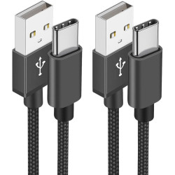 Cable USB C Longue [3M/Lot de 2] Chargeur Cable USB vers USB C Tressé pour Samsung Galaxy S21 S22 S23 S20 S8 A12 A13 A14 A20e A2