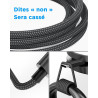 Cable USB C Longue [3M/Lot de 2] Chargeur Cable USB vers USB C Tressé pour Samsung Galaxy S21 S22 S23 S20 S8 A12 A13 A14 A20e A2