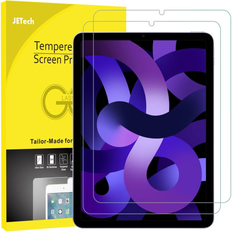 JETech Protection Écran Compatible avec iPad Air 5 (10,9-Pouces, Modèle 2022, 5e Génération), Film de Protection en Verre Trempé