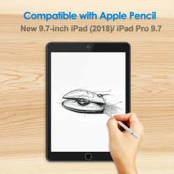 JETech Protection Écran pour iPad (9,7 Pouces, Modèle 2018/2017, 6ème/5ème Génération), iPad Air 1, iPad Air 2 et iPad Pro 9,7 P