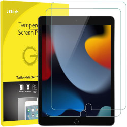 JETech Protection Écran pour iPad 9/8/7 (10,2 Pouces, Modèle 2021/2020/2019, 9ème/8ème/7ème Génération), Film de Protection en V