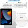 JETech Protection Écran pour iPad 9/8/7 (10,2 Pouces, Modèle 2021/2020/2019, 9ème/8ème/7ème Génération), Film de Protection en V