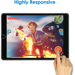 JETech Protection Écran pour iPad 9/8/7 (10,2 Pouces, Modèle 2021/2020/2019, 9ème/8ème/7ème Génération), Film de Protection en V