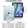 JETech Protection D'écran pour iPad Air 11 Pouces M4/M3/M2 (2026/2025/2024), Film en Verre Trempé 9H, HD Transparent, Lot de 2