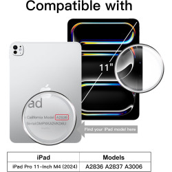 JETech Protection D'écran pour iPad Pro 11 Pouces M5/M4 (2025/2024), Film en Verre Trempé 9H, HD Transparent, Lot de 2