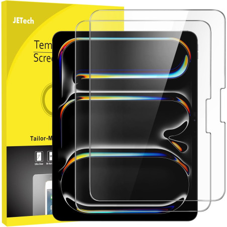 JETech Protection D'écran pour iPad Pro 13 Pouces M5/M4 (2025/2024), Film en Verre Trempé 9H, HD Transparent, Lot de 2