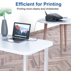 RAVIAD Câble Imprimante [2M] USB 2.0 A Mâle vers B Mâle Pour Scanner Cordon Nylon USB Type B Compatible avec HP, Canon, Epson, L