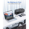 RAVIAD Câble Imprimante USB C 2M, Cable USB 2.0 B Mâle vers USB C Mâle Câble Scanner Nylon Compatible avec Samsung, MacBook Pro/