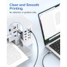 RAVIAD Câble Imprimante USB C 1M, Cable USB 2.0 B Mâle vers USB C Mâle Câble Scanner Nylon Compatible avec Samsung, MacBook Pro/