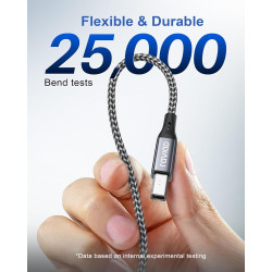 RAVIAD Câble Imprimante USB C 3M, Cable USB 2.0 B Mâle vers USB C Mâle Câble Scanner Nylon Compatible avec Samsung, MacBook Pro/