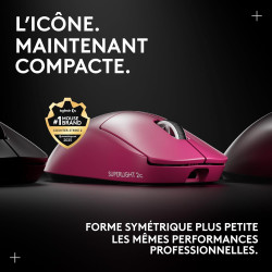 Logitech G Pro X Superlight 2c, Souris de Gaming sans Fil, Souris Pro-Grade compacte 53 g avec 5 Boutons programmables, USB-C, c