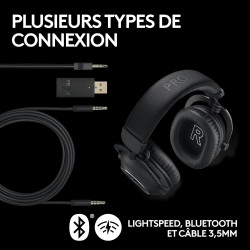 Logitech G PRO X SUPERLIGHT 2 LIGHTSPEED souris gaming sans fil, recharge USB-C, PC et Mac + PRO X TKL LIGHTSPEED casque gaming 