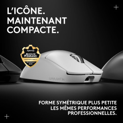 Logitech G Pro X Superlight 2c, Souris de Gaming sans Fil, Souris Pro-Grade compacte 53 g avec 5 Boutons programmables, USB-C, c