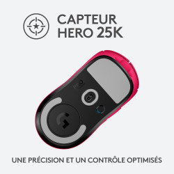 Logitech G Pro X Superlight Souris Gaming sans Fil, Ultra légère 63g, Capteur Hero 25K, 25 600 PPP, 5 Boutons Programmables, Lon