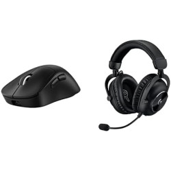Logitech g pro x superlight 2 dex lightspeed, souris gaming sans fil, capteur 32k dpi, recharge usb-c + pro x 2 lightspeed casqu