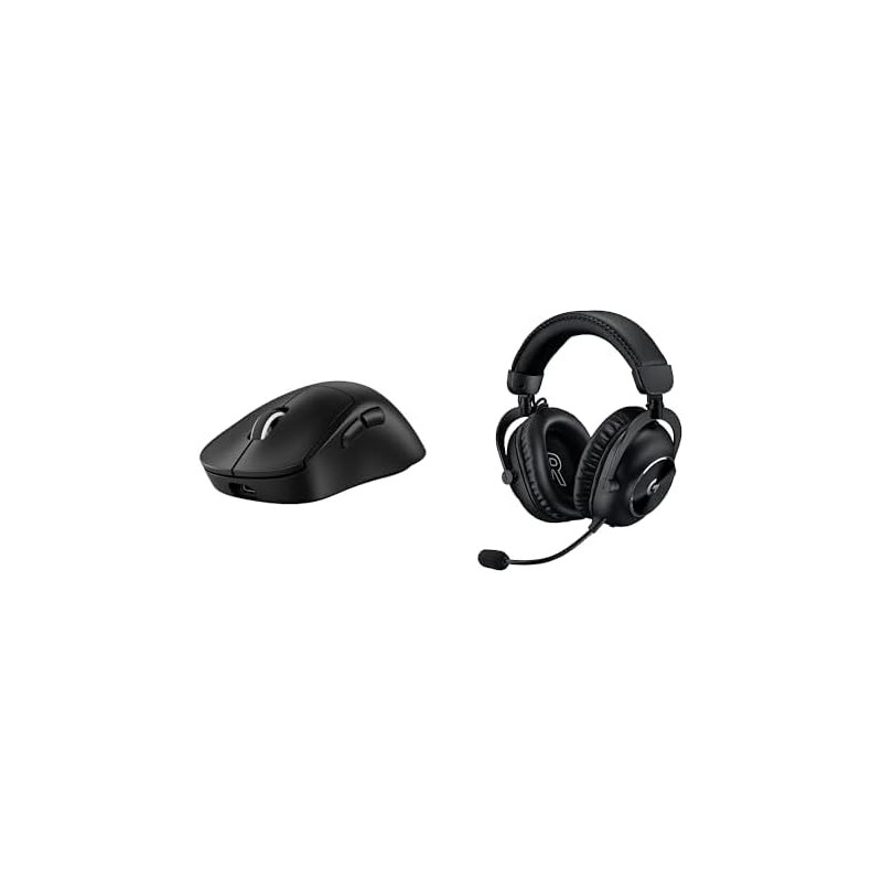 Logitech g pro x superlight 2 dex lightspeed, souris gaming sans fil, capteur 32k dpi, recharge usb-c + pro x 2 lightspeed casqu