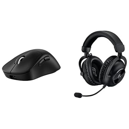 Logitech g pro x superlight 2 dex lightspeed, souris gaming sans fil, capteur 32k dpi, recharge usb-c + pro x 2 lightspeed casqu