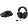 Logitech g pro x superlight 2 dex lightspeed, souris gaming sans fil, capteur 32k dpi, recharge usb-c + pro x 2 lightspeed casqu