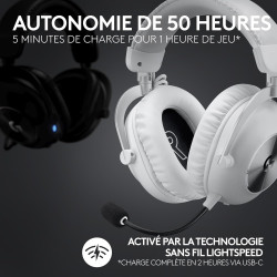 Logitech g pro x superlight 2 dex lightspeed, souris gaming sans fil, capteur 32k dpi, recharge usb-c + pro x 2 lightspeed casqu