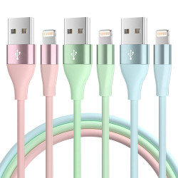 iPhone Chargeur Câble [Certifié MFi] 2M/Lot de 3 Câble Lightning Charge Rapide Cord Compatible avec iPhone 14 13 12 11 Pro Max X