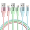 iPhone Chargeur Câble [Certifié MFi] 2M/Lot de 3 Câble Lightning Charge Rapide Cord Compatible avec iPhone 14 13 12 11 Pro Max X