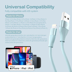 iPhone Chargeur Câble [Certifié MFi] 2M/Lot de 3 Câble Lightning Charge Rapide Cord Compatible avec iPhone 14 13 12 11 Pro Max X