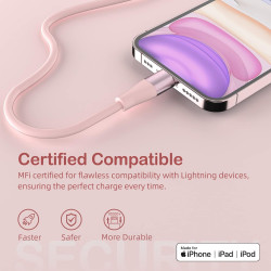 iPhone Chargeur Câble [Certifié MFi] 2M/Lot de 3 Câble Lightning Charge Rapide Cord Compatible avec iPhone 14 13 12 11 Pro Max X