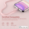 iPhone Chargeur Câble [Certifié MFi] 2M/Lot de 3 Câble Lightning Charge Rapide Cord Compatible avec iPhone 14 13 12 11 Pro Max X
