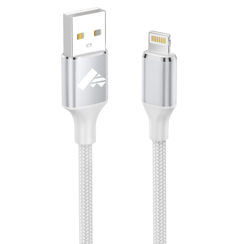 Câble iPhone, Chargeur iPhone 2M Câble Lightning USB [Certifié MFi] Cable iphone Charge Rapide Nylon Tressé Fil Chargeur iphone 