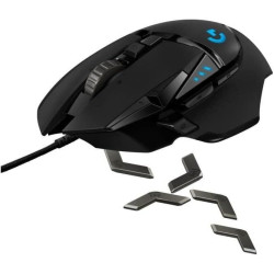 Logitech G G502 HERO Souris Gamer Filaire Haute Performance, Capteur Gaming HERO 25K, 25 600 PPP, RVB, Poids Ajustable, 11 Bouto