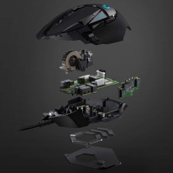 Logitech G G502 HERO Souris Gamer Filaire Haute Performance, Capteur Gaming HERO 25K, 25 600 PPP, RVB, Poids Ajustable, 11 Bouto