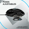 Logitech G G502 HERO souris gaming filaire avec boutons programmables et poids ajustables et G213 RVB clavier gaming rétroéclair
