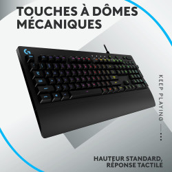 Logitech G G502 HERO souris gaming filaire avec boutons programmables et poids ajustables et G213 RVB clavier gaming rétroéclair