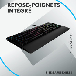 Logitech G G502 HERO souris gaming filaire avec boutons programmables et poids ajustables et G213 RVB clavier gaming rétroéclair