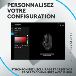 Logitech G G502 HERO souris gaming filaire avec boutons programmables et poids ajustables et G213 RVB clavier gaming rétroéclair