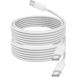 Cable USB C vers USB C, 2 Pack 2m Cable USB C Charge Rapide 60W pour Apple iPhone 17 16 15 Pro Max Pro Plus, pour iPad Pro/Air/M