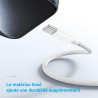 Cable USB C vers USB C, 2 Pack 2m Cable USB C Charge Rapide 60W pour Apple iPhone 17 16 15 Pro Max Pro Plus, pour iPad Pro/Air/M