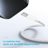Cable USB C vers USB C, 2 Pack 3m Cable USB C Charge Rapide 60W pour Apple iPhone 17 16 15 Pro Max Pro Plus, pour iPad Pro/Air/M