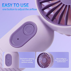 VanSmaGo Mini Ventilateur Portable Fan 3 Pack, Petit Ventilateur de Poche Main Portatif Avec 3 Vitesses, Adapté Aux Enfants, Adu