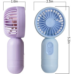 VanSmaGo Mini Ventilateur Portable Fan 3 Pack, Petit Ventilateur de Poche Main Portatif Avec 3 Vitesses, Adapté Aux Enfants, Adu
