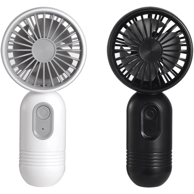 VanSmaGo Mini Ventilateur Portable Fan 2 Pack, Petit Portatif a Pile USB, Ventilateur a Main De Poche Avec 3 Vitesses Pour Les F