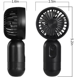 VanSmaGo Mini Ventilateur Portable Fan 2 Pack, Petit Portatif a Pile USB, Ventilateur a Main De Poche Avec 3 Vitesses Pour Les F