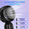 VanSmaGo Mini Ventilateur Portable Fan 2 Pack, Petit Portatif a Pile USB, Ventilateur a Main De Poche Avec 3 Vitesses Pour Les F