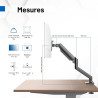 GRIFEMA GB2003-1, Support Ecran PC Moniteur de 13-32 Pouces, Bras Ecran PC VESA 75x75-100x100 MM, Rotation à 360°, Réglable en H