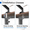 GRIFEMA GB2003-1, Support Ecran PC Moniteur de 13-32 Pouces, Bras Ecran PC VESA 75x75-100x100 MM, Rotation à 360°, Réglable en H