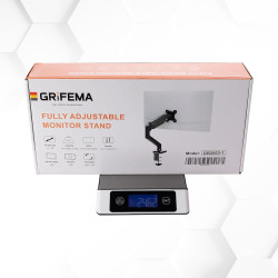 GRIFEMA GB2003-1, Support Ecran PC Moniteur de 13-32 Pouces, Bras Ecran PC VESA 75x75-100x100 MM, Rotation à 360°, Réglable en H